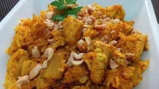 arroz con pollo al curry piña facil [upl. by Adaval]