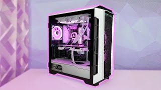 Phanteks P600S Clean Black and White Themed Gaming PC Build  Ryzen 5 3600 RTX 2060 Super 32GB RAM [upl. by Ellerol777]