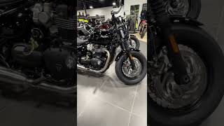 2023 Triumph Bonneville Bobber  Jet Black [upl. by Kosse]