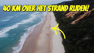 40 KM MET DE AUTO OVER HET STRAND RIJDEN IN AUSTRALIË 279 [upl. by Dazhahs]