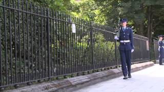 Irish Air Corps perform ceremonial drill at the National Memorial Merrion Square [upl. by Wescott]