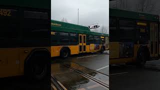 🚌🚌King county Metro bus routeNo165 to Green River College crossing railroad train track ASMR USA [upl. by Morey]