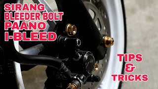 HOW TO BLEED CALIPER WITHOUT BLEEDER BOLT DIY YAMAHA MIO SPORTY [upl. by Lorenza]