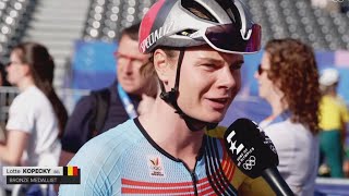 LOTTE KOPECKY INTERVIEW AT THE FINISH  BRONZE MEDAL  OLYMPIC GAMES 2024 [upl. by Shara]