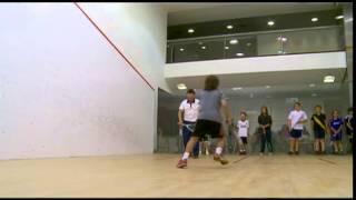 TECNICAS DE JUEGO SQUASH [upl. by Atinuhs]