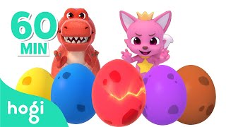 Colorful Surprise Eggs｜Dinosaur Eggs  More｜Learn Colors and Nursery Rhymes for Kids｜Hogi Pinkfong [upl. by Akli]