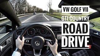 VW Golf VII GTI Performance 2016  POV Country Road Drive [upl. by Hewitt]