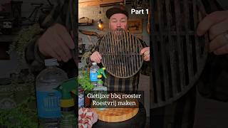 bbq kamado rooster roestvrij maken [upl. by Yttocs]