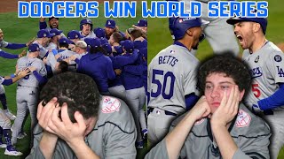 Dodgers Win World Series  New York Yankees Fan Reaction [upl. by Yelyah757]