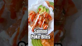 Salmon poke on rice paper chips [upl. by Raines]