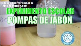 🛁 EXPERIMENTO CASERO ► Las POMPAS de jabón y la sal  PRESEN TV [upl. by Llenrod559]