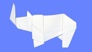 How to Make a Paper Rhino  Easy Origami Rhino Tutorial  Rhinocero [upl. by Jeb]