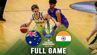 Australia v India  Full Basketball Game  FIBA U16 Asian Championship 2023 [upl. by Budworth]