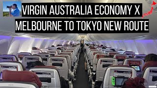 Virgin Australia Economy X Class Melbourne To Tokyo on new 737 MAX Flight Review [upl. by Ynohtnaluap]