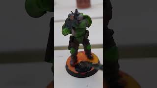 Painting a Salamander scout space marine warhammer 40k panting [upl. by Akcirre]