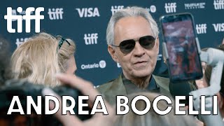 Interviewing ANDREA BOCELLI at Toronto International Film Festival Because I Believe [upl. by Nariko634]