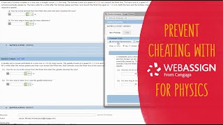 Prevent Cheating with WebAssign for Physics [upl. by Stroud]