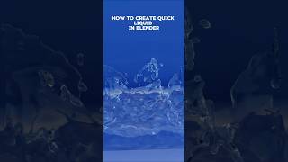 Quick Liquid in Blender Easy Fluid Simulation in Seconds 💧 Shorts blender3ddesign simulation [upl. by Aisorbma]