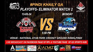 Live  Eliminator 2  Tench Bhata Tigers vs Bahria Hawks RAWALPINDI PREMIER LEAGUE 3 Crickslab [upl. by Alyel]