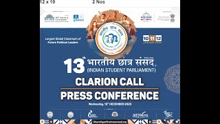 LIVE  13th Bharatiya Chhatra Sansad Clarion Call amp Press Conference [upl. by Mareah]