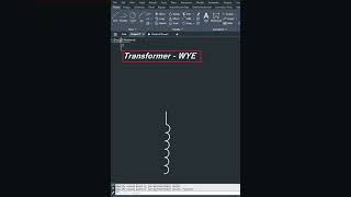 AutoCAD Electrical PracticeTransformer WYE autocadelectrical autocad transformers engineering [upl. by Ahsenav]