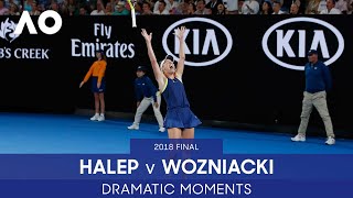 Dramatic Last Game  Halep v Wozniacki  Australian Open 2018 Final [upl. by Saito254]