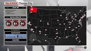 Nba 2k18 My Gm  All Relocation Cities [upl. by Mcnally]