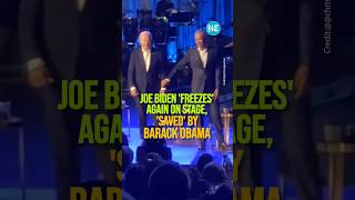 Barack Obama Guides Joe Biden OffStage As He Freezes Up At Fundraiser Event  Watch [upl. by Lennahs]