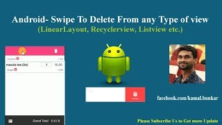 Android Swipe to Delete Recyclerview LinearLayout Relative layout [upl. by Haon]