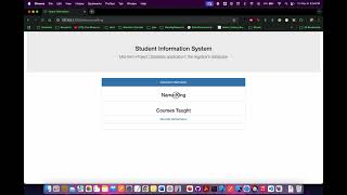 Python flask  Student Information Management system  project demo [upl. by Aissat]