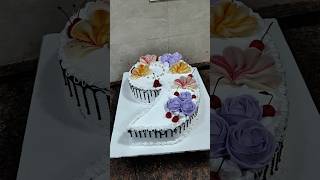 9 Letter cake design flowers decoration ideas trending cake short video viral video [upl. by Nevada]