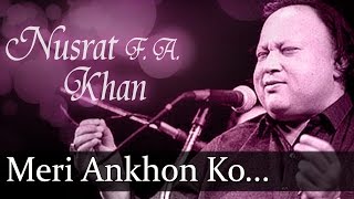 Meri Ankhon Ko Ankhon Ka  Nusrat Fateh Ali Khan  Top Ghazal Songs [upl. by Sparky]