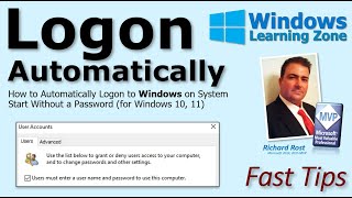 How to Automatically Logon to Windows on System Start Without a Password for Windows 10 11 [upl. by Attelrahc]