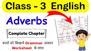 Adverbs Class 3  Class 3 English Grammar Adverbs  Class 3 Adverbs Worksheet  English Worksheet [upl. by Ffilc]