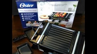 Oster Mini Raclette Grill Unboxing and Review [upl. by Ymij]