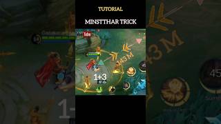 Minsitthar trick tutorial by  Game shorts mlbb video [upl. by Odrareve687]