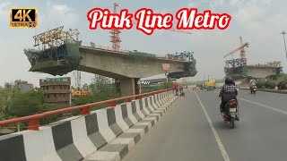 Delhi Pink Line Metro and Double Decker Fly Over  Khajoori to Gokalpur  4k  royalaryavlogs [upl. by Dalenna]