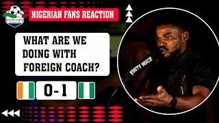 Ivory Coast 01 Nigeria  Nigerian Fans Reaction  AFCON 2023 HIGHLIGHTS [upl. by Ranite]