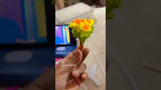 Air dry clay flowers viralvideo ytshorts diy airdryclay [upl. by Geier]