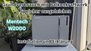 Balkonkraftwerk Speicher zum Nachrüsten  Mentech W2000 [upl. by Mcgraw]