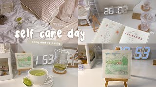 self care day with me 🍵 ⋆｡˚ cozy and relaxing ♡ [upl. by Valentine]