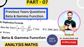 Duplication formula I proof of duplication formula in gamma function I Analysis I Kamaldeep nijjar [upl. by Harrison]