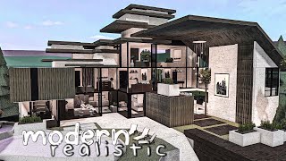 Bloxburg Realistic Modern Hillside House  house build [upl. by Nnyltiak]