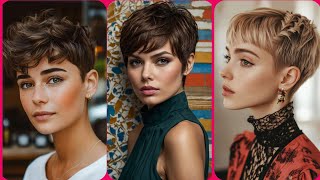 New Short Hair cut And Pixie bob Hair Dye Colors ldeas 2024 [upl. by Onailime912]