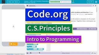 APIs and Function Parameters Lesson 79 CS Principles Codeorg Tutorial with Answers [upl. by Pitt217]