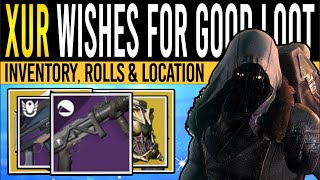 Destiny 2 XURS NEW WEAPONS amp HIGH STAT ARMOR 1st December Xur Inventory  Armor Loot amp Location [upl. by Nnewg]