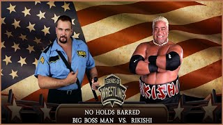 WWE 2K24 Legends of Wrestling Big Bossman vs Rikishi No Holds Barred Ai Full Match [upl. by Penland704]