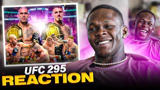 Israel Adesanya Reacts to INSANE UFC 295 PPV amp Responds to Alex Pereira Callout [upl. by Alrick381]