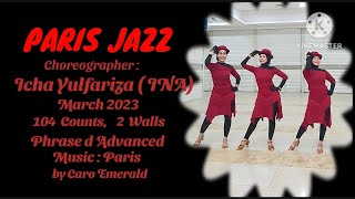 PARIS JAZZ Line Dance Chorr by Icha Yulfariza Demo by The DIV [upl. by Sigfried]