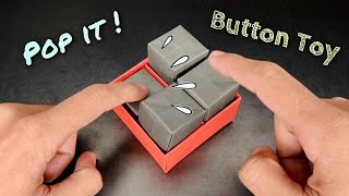 Origami POP IT BUTTON Fidget toy  NO GLUE origami fidget toy origami pop it [upl. by Angelle]